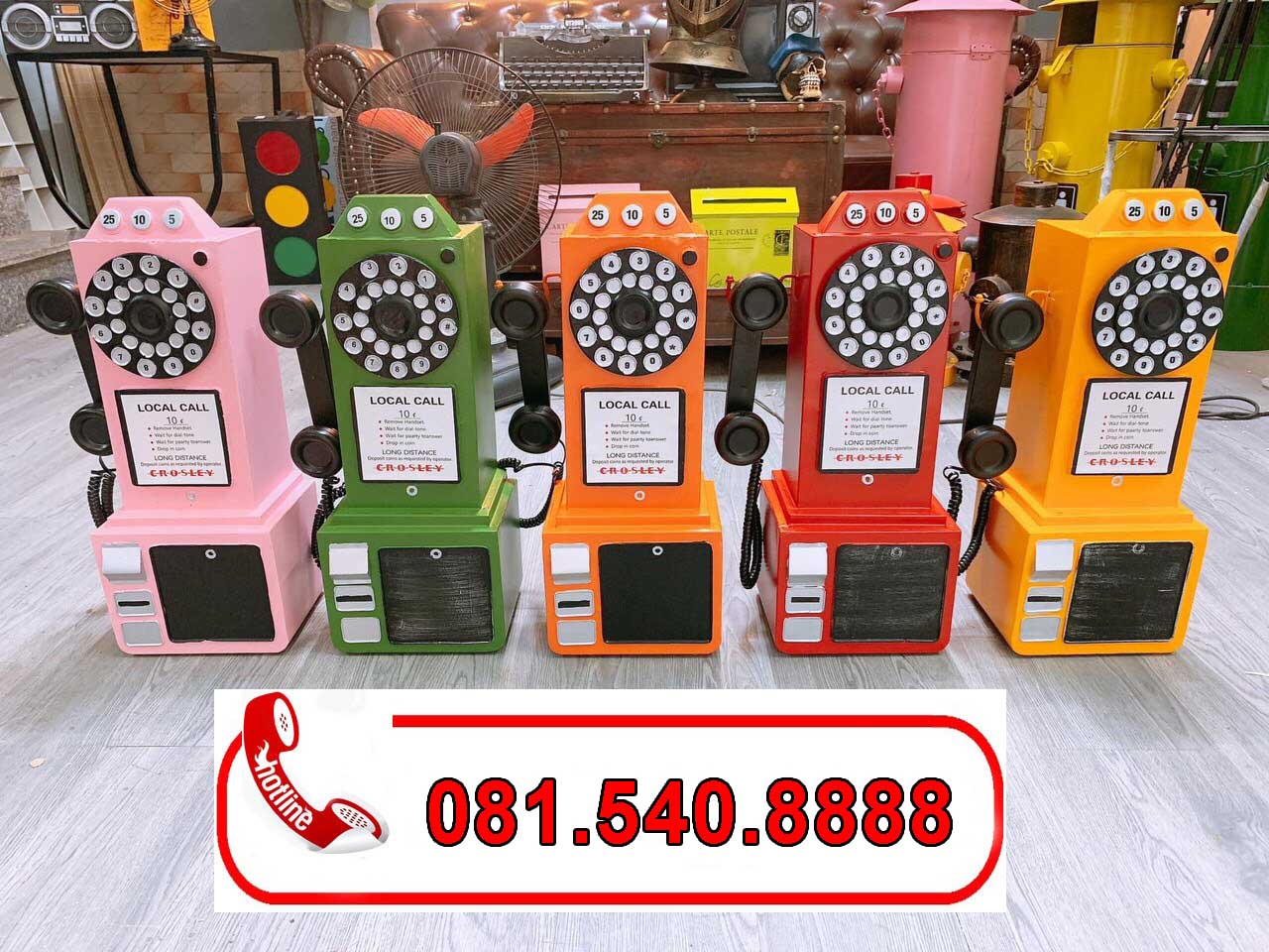 Điện thoại treo tường dùng trang trí