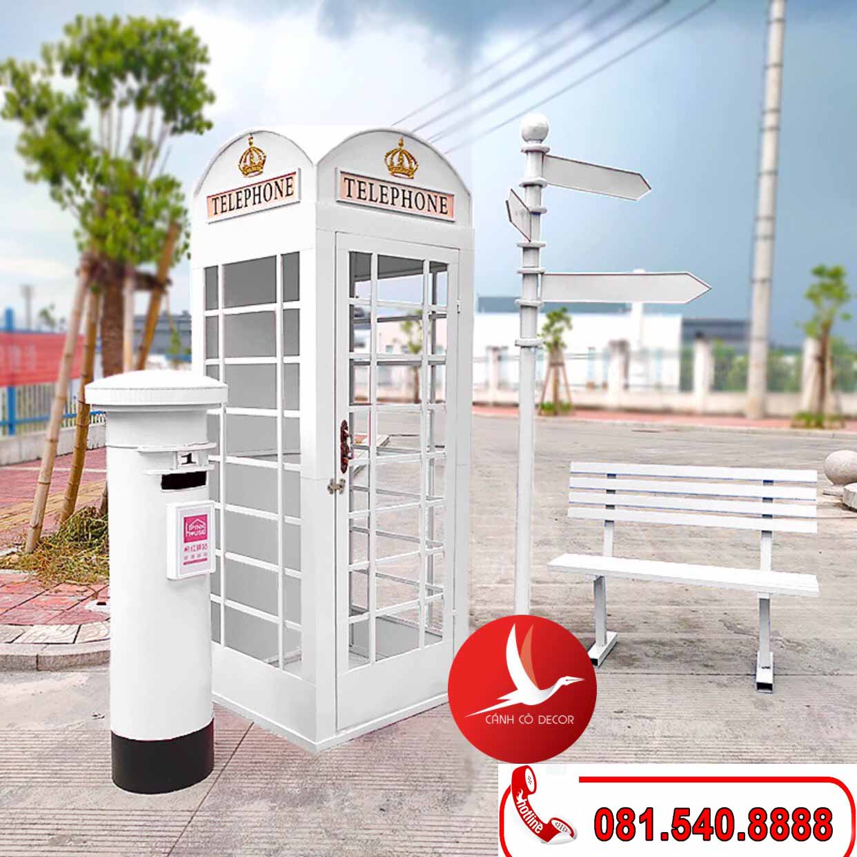 Bốt điện thoại decor Bốt điện thoại decor